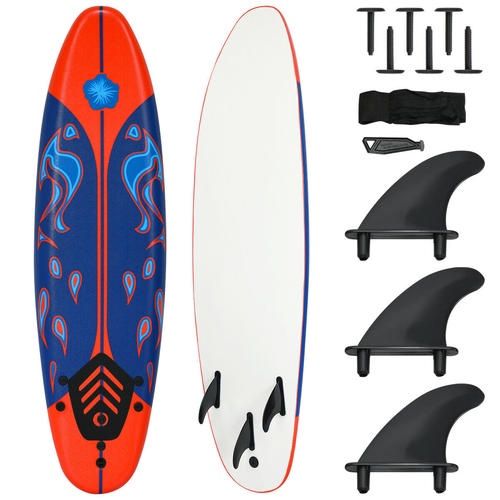 6' Surf Foamie Boards Surfing Beach Surfboard- Red