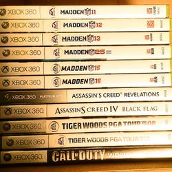 XBOX 360 GAMES $5.00 Each OBO for all 11 games