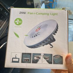 Portable Camping Fan with Light for Tents,Type-C Rechargeable Fan with LED Lantern