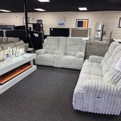 Power Recliner Sofa & Loveseat. 🚚WE DELIVER🚚