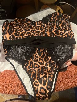 New Leopard Print Lingerie Set Bra and Panty