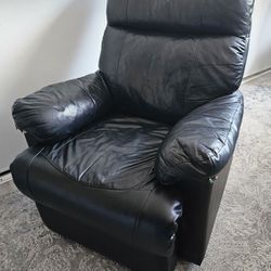 Leather Recliner Chair Black