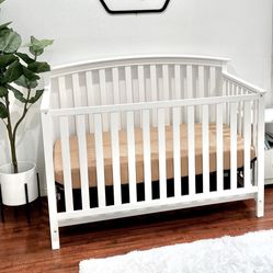 White Convertible Crib & Toddler Bed