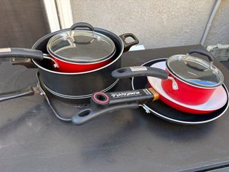 Mixed 6-Piece Pots & Pans Kitchen Starter Cookware Set (T-fal, Cuisinart)