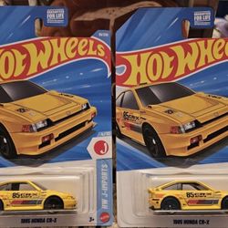 2026 Hot Wheels case D- 1985 Honda CR-X yellow 