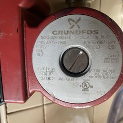 GROUNDFOS Circulation Pump For Water Heater  