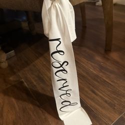 Wedding Decorations - Reserved Cloth Signs 