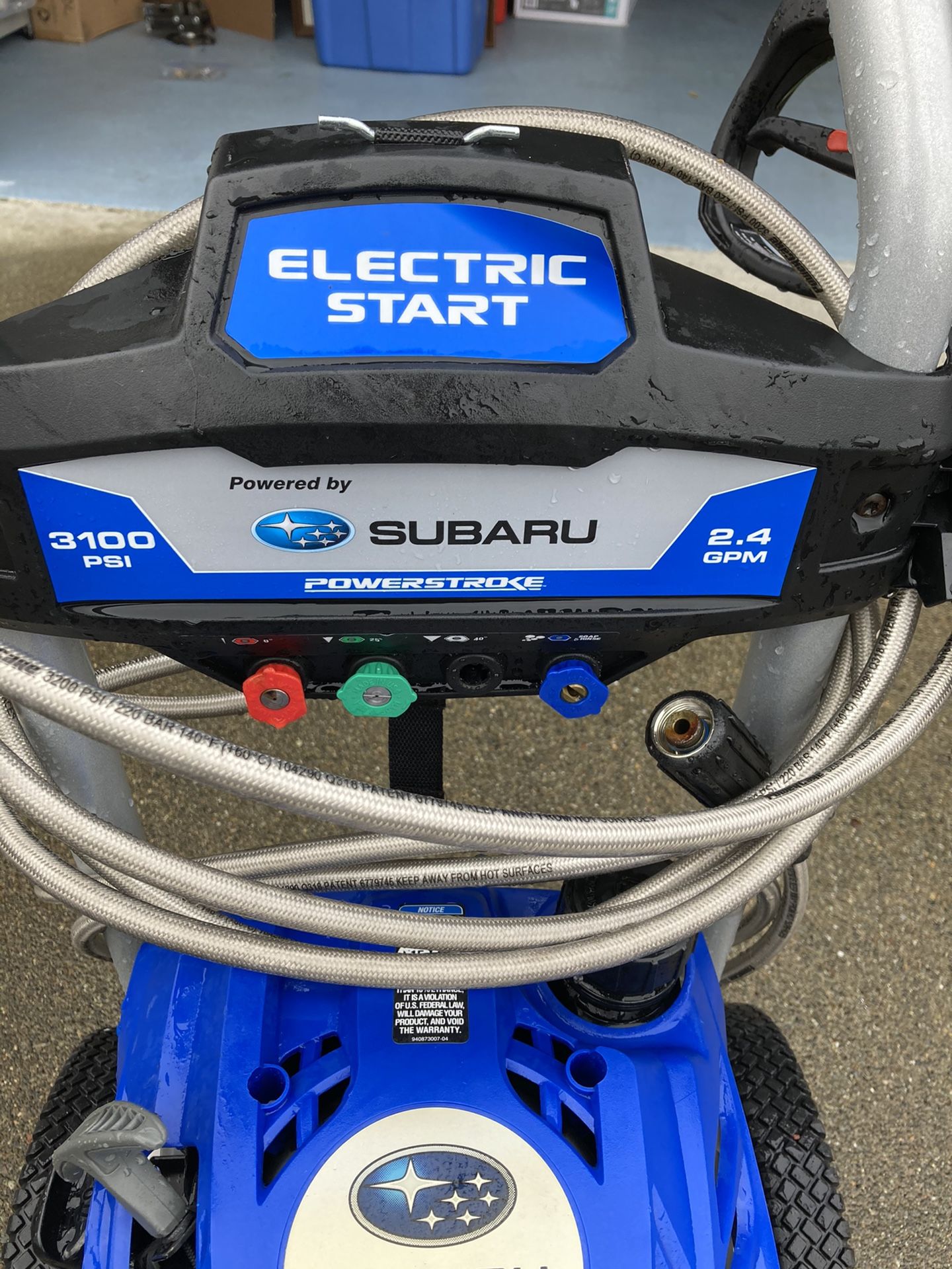 Powerstroke 3100 Psi Gas 2.4 Gpm Subaru Pressure Washer Electric Start
