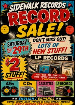 Record. Sale. Tomorrow