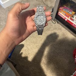 Silver Diamond Watch