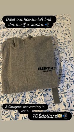 Essentials dark oat meal hoodie
