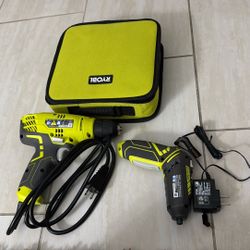 Ryobi Electric Drill D43 10mm 120v-60hz And HP44LVN 4V-5Wh