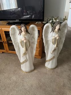 Two plastic Christmas angels $10