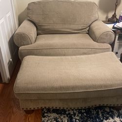 Chair And A Half With Ottoman
