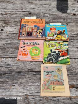 Vintage 5 Old Group of Children's Books