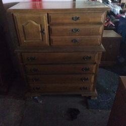 Nice Upright Dresser  Solid  Wood 
