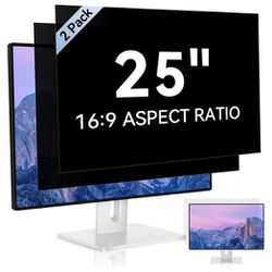2 -  25 Inch Computer Privacy Screen For 16:9 Aspect Ratio Widescreen Monitor | Eye Protection Anti Glare Blue Light Computer Monitor Privacy Filter