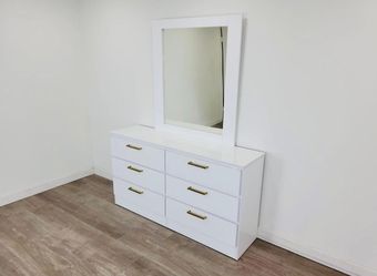Comoda Y Espejo Blanco 