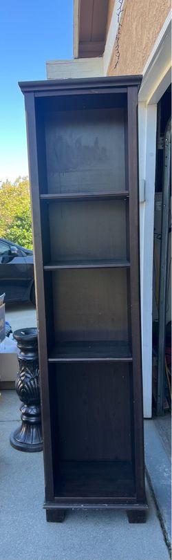 Espresso tall shelf