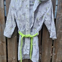 Saint Eve Boys Shark Gray Bath Robe Size 10/12