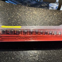 Snap-On 11 pc 3/8" Drive 12-Point SAE Flank Drive Shallow Socket Set (1/4, 5/16, 3/8-7/8")