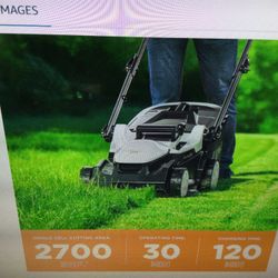 LITHELI 40 V (2 S 20V ) 16’’ E;ECTRIC LAWN MOWER CORDLESS, BRUSHLESS LAWNMOWER WITH 6- HIEGHT ADJUST, PORTABLE & LIGHT WEIGHT PUSH BATTERY POWERED LAW