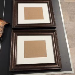 2 8X10 Framed Brown, Magnetic Bird Art With Magnets