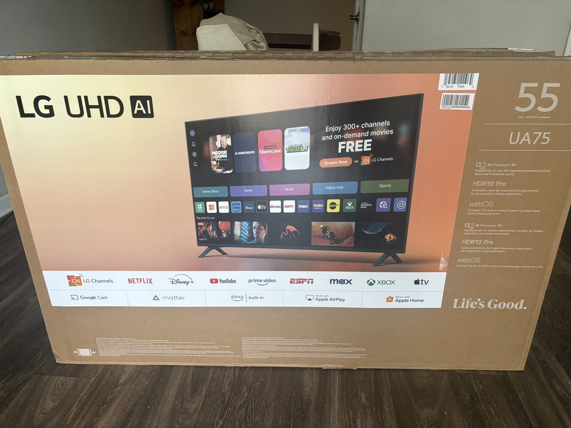 4k 55” AI Smart Tv