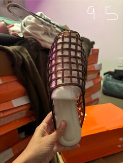 Burgundy Jelly Sandals
