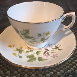 Crown Royal Bone Tea Cup And Saucer