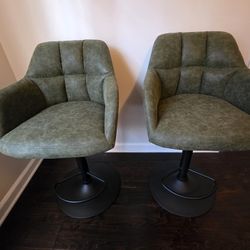 Set Of 2 Bar Adjustable Bar Stools