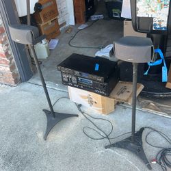 Working Bose Speaker Stereo Set Up With Tuner Radio Stereo Am/fm Synthesizer And Amplifier 