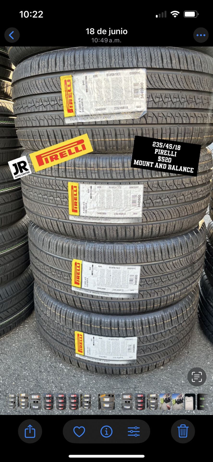 New Tires 235/45/18 Pirelli