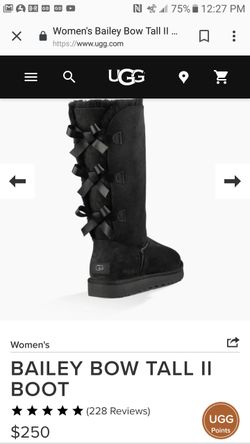 UGG TRIPLE BAILEY BOWS NEW SIZE 8