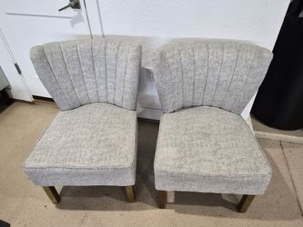 Pair of Gray Accent Chairs