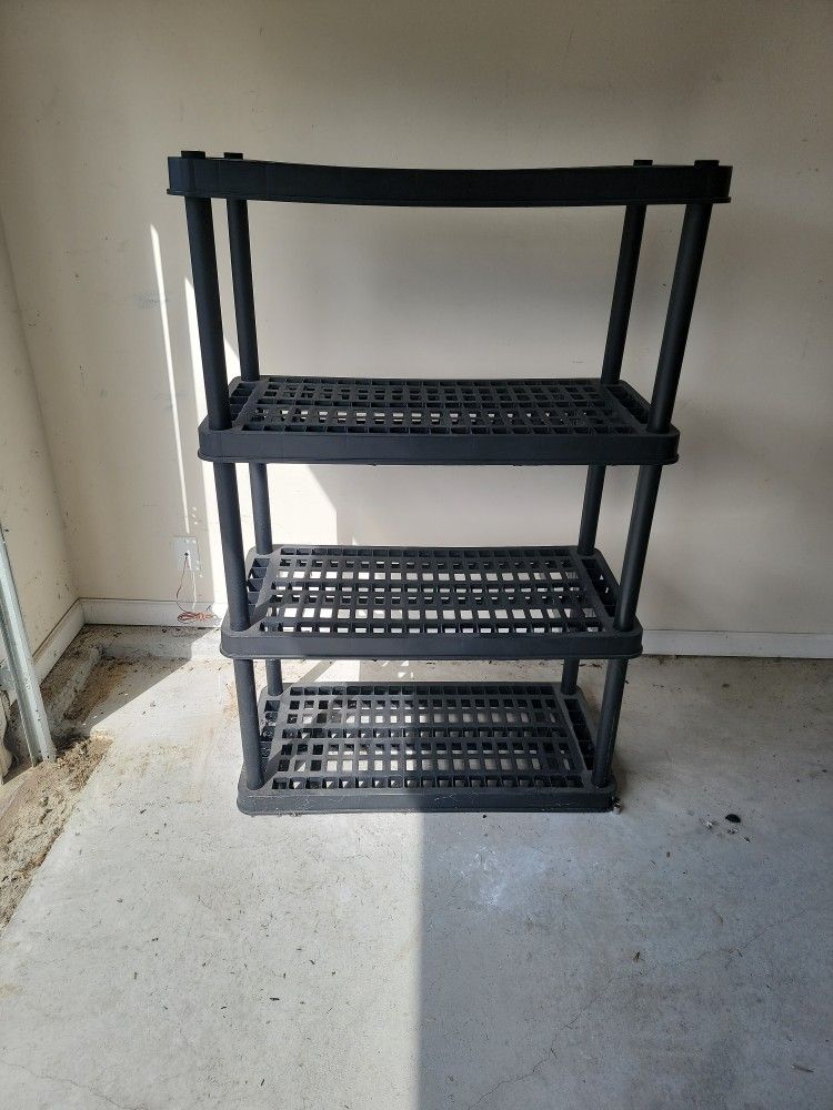 4 Shelf Plastic Storage Rack 