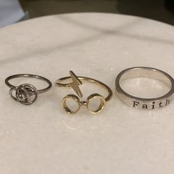 3 Sterling Silver Rings