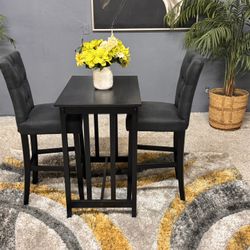 Small High Top Pub Style Table Set With 2 Chairs  ✨Delivery Available 🚛