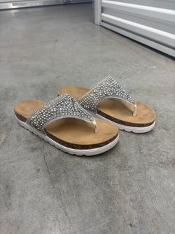Rhinestone Flip Flop Sandals