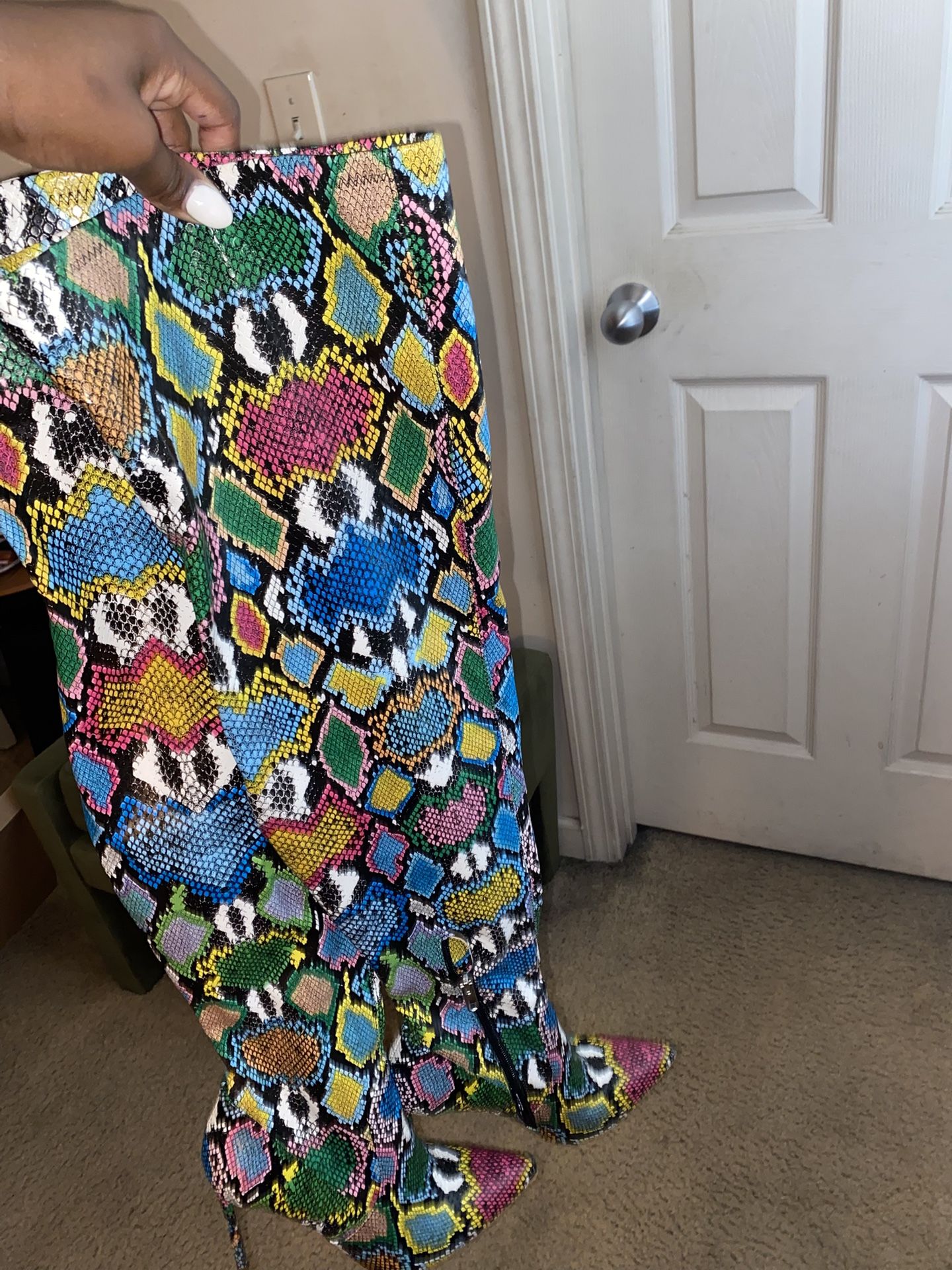 Knee High Snack Skin Boots