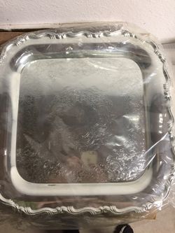 Silver serving tray