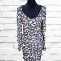 Urban Outfitters Dalton Ruched Mesh Mini Dress Size XS