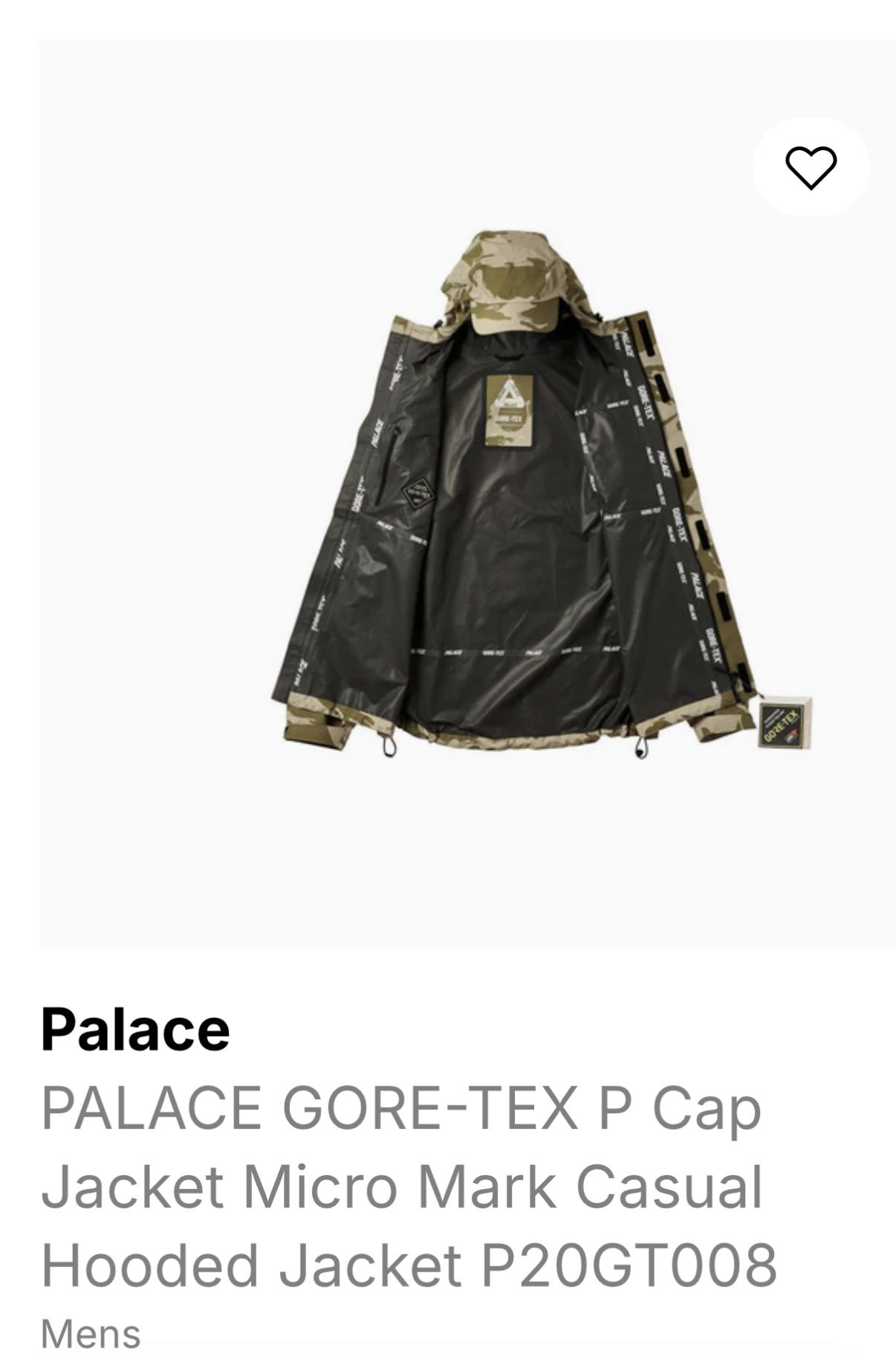 Palace gore tex p cap jacket