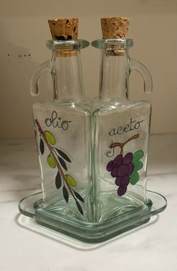 Made in Italy Hand Painted Oil & Vinegar Set