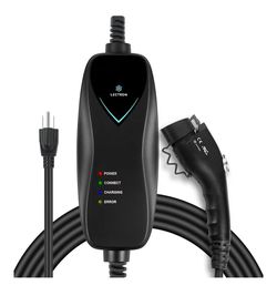 Lectron Level 1 EV Charger - ETL Certified, 120V, 15 Amp, 16 ft Extension Cord & J1772 Cable - Portable Electric Car Charger for J1772 EVs and Plug-in