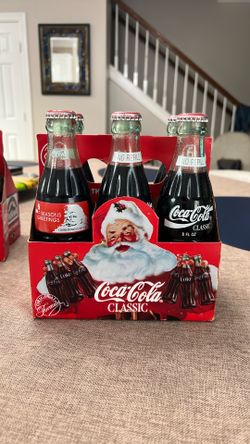 6 pack Coca Cola Seasons Greetings Commemorate Bottle