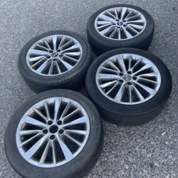 4 — 225/50r18 5x114.3 5x4.5 Stock Enkei Infiniti G35 G37 Q50 350z Altima Sentra Civic Camry Accord Tacoma Wheels Rims Tires!!