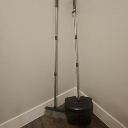 Moving Sale 9/26 Rotatable Broom and Dust Pan Cleaning Set Dustpan Combo Upright Stand Up Black