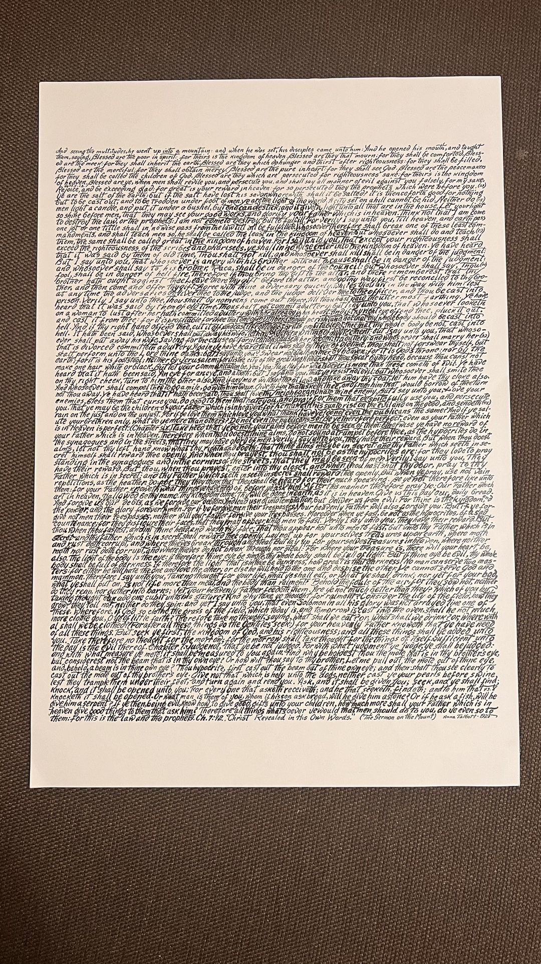 ANNA TALBOTT MCPHERSON PRINT 1928 THE SERMON ON THE MOUNT JESUS PORTRAI