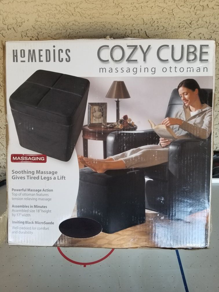 New Homedics Cozy Cube Massaging ottoman